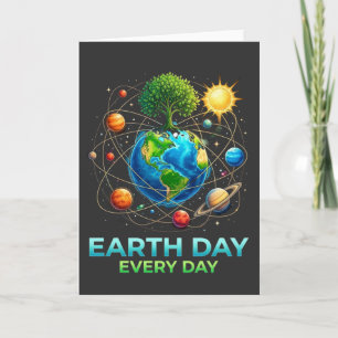 Cartão Dia da Terra Todos os Dias Planeta Terra Sistema S