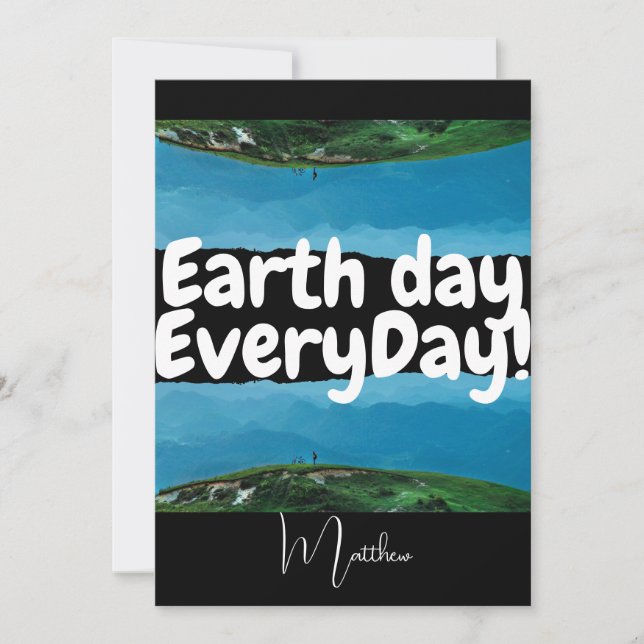 Cartão Dia da Terra todos os dias, vá verde, ciência da a (Frente)