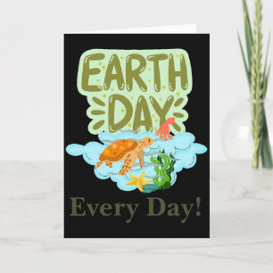 Cartão Dia da Terra Todos os Dias Vá Verde Salve o Nosso