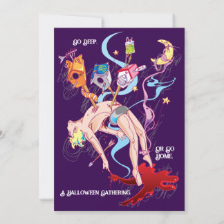 Cartão Dia das Bruxas da Fantasia Escura 2025