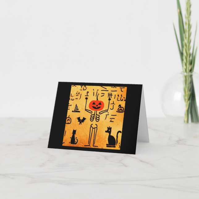 Cartão Dia das Bruxas do Egito 4 (Frente)