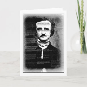 Cartão Dia das Bruxas... Poema de Edgar Allen Poe, "O Rav