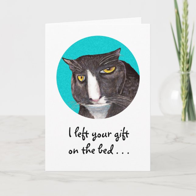 Cartão Dia das Mães Amante de Gatos (Frente)