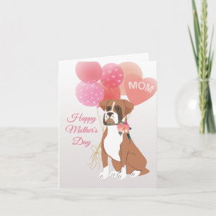 Cartão Dia das Mães Amor do seu Cachorro Boxer