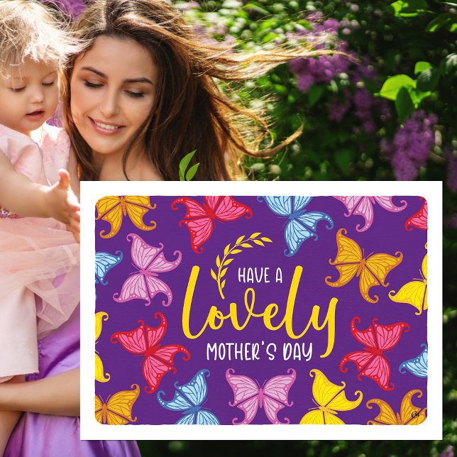 Cartão Dia das Mães Borboleta Bonita (Criador carregado)