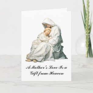 Cartão Dia das Mães Católico Cristão Bendita Virgem Maria
