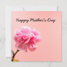 Cartão Dia das Mães com Flores de Cravo Rosa em rosa 