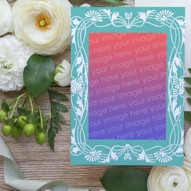 Cartão Dia das Mães do Nouveau floral branco (Criador carregado)