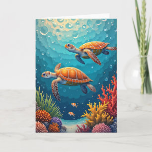 Cartão Dia das Mães do Oceano Carta de Cena
