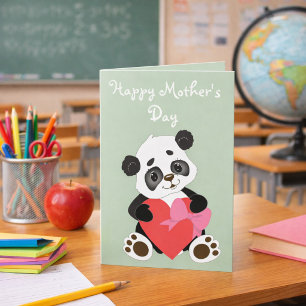 Cartão Dia das Mães do Panda Adorável