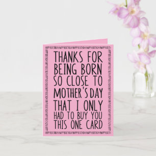 Cartão Dia das Mães e Aniversário Engraçado Combo