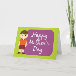 Cartão Dia das mães feliz de seu filho