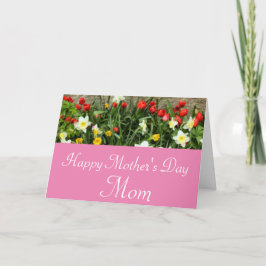 CARTÃO DIA DAS MÃES FELIZ MÃE PERSONALIZADO JARDIM DE PRI