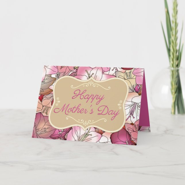 Cartão Dia das Mães Floral (Frente)