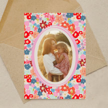 Dia das Mães Foto Personalizada Jardim Floral Bril