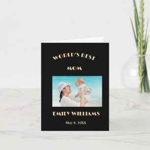 Cartão Dia das Mães Foto Personalizada Melhor Mãe do Mund