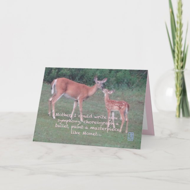 Cartão Dia das Mães "Impressionista" de Doe & Fawn (Frente)