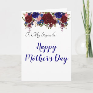 Cartão Dia das Mães para Madrasta Floral