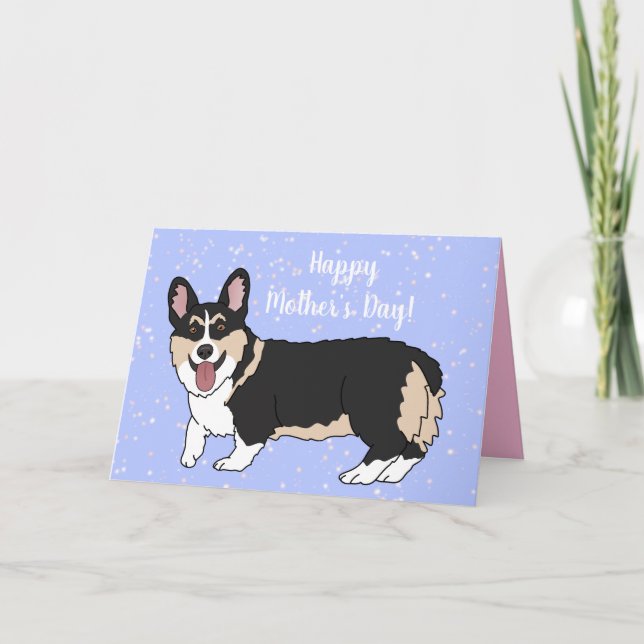 Cartão Dia das Mães Pembroke Welsh Corgi (Frente)