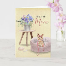 Dia das Mães Personalizado Aquarela Yorkie Fofo