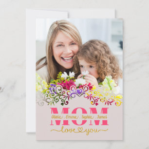 Cartão Dia das Mães Personalizado I Foto & Mensagem Pesso