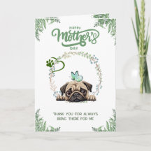 Dia das Mães Pug Fofo Personalizável