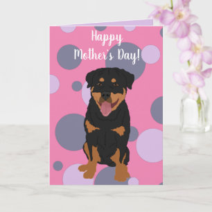 Cartão Dia das Mães Rottweiler