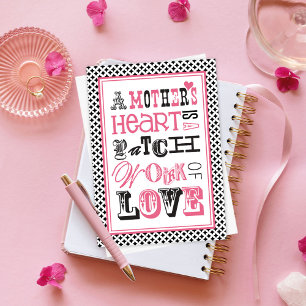 Cartão Dia das Mães "Um Coração das Mães" doce