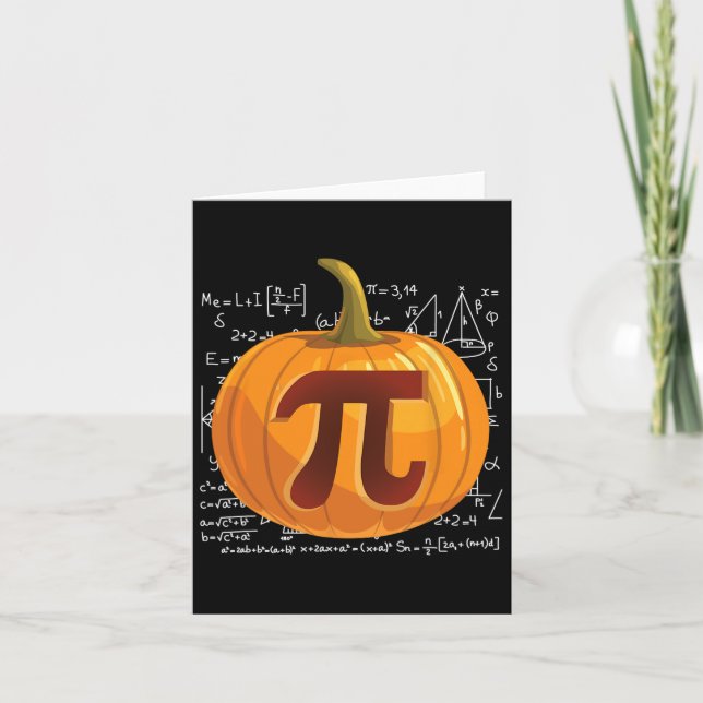 Cartão Dia de Ação de Graças de Pumpkin Pie Math Diversão (Frente)
