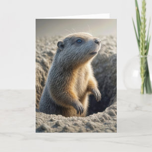 Cartão Dia de aniversário do Groundhog