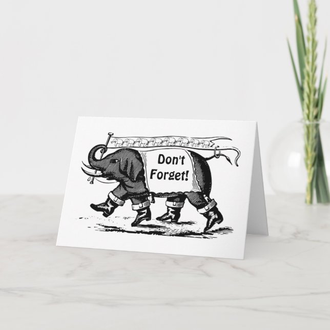 Cartão Dia de Apreciação do Elefante (Frente)