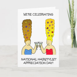 Cartão Dia de Apreciação do Hairstylist Nacional abril