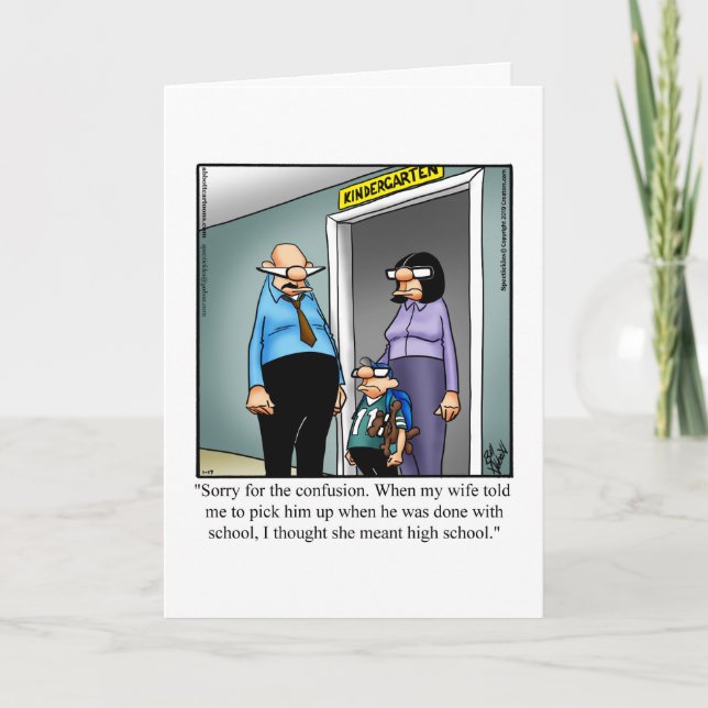 Cartão Dia de Apreciação do Professor Engraçado (Frente)