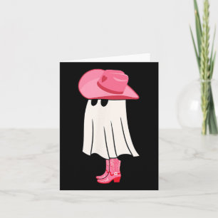 Cartão Dia de as Bruxas engraçado Cowgirl Boo Ghost Cute