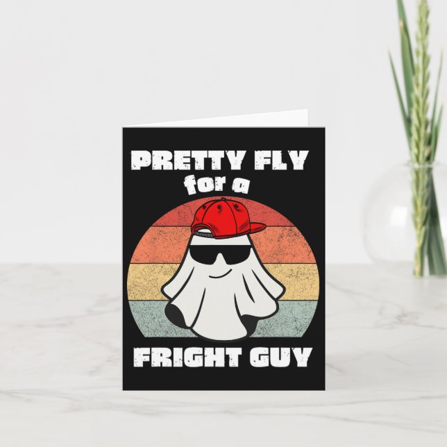 Cartão Dia de as Bruxas engraçado de fantasia fantasma de (Frente)