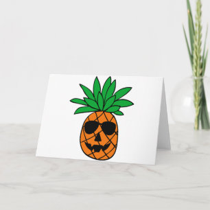 Cartão Dia de as Bruxas engraçado Pumpkin Pineapple