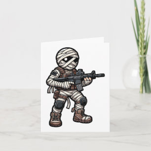 Cartão Dia de as Bruxas engraçado Tático Exército Humano 