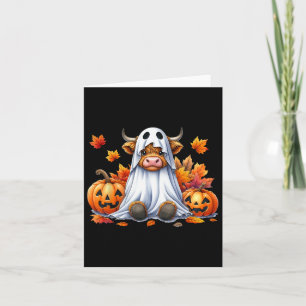 Cartão Dia de as Bruxas engraçado Vaca Fantasma Spookin P