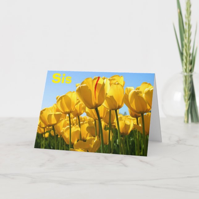 CARTÃO DIA DE AS MÃES AMOR SIS COM BUNCHES DE TULIPS TAMB (Frente)