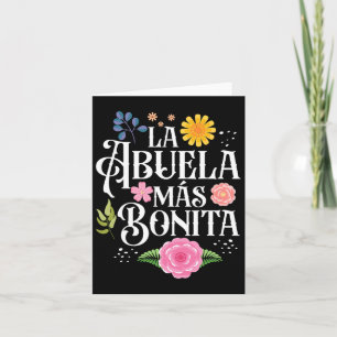 Cartão Dia de as mães Avó La Abuela Más Bonita Hispânica