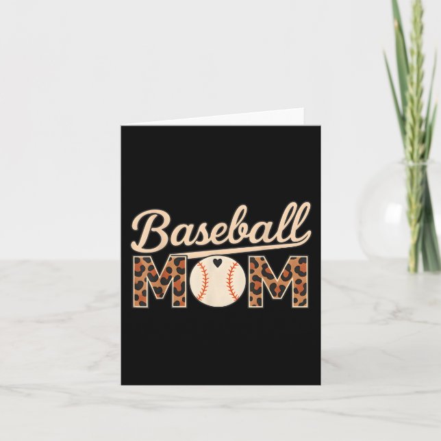 Cartão Dia de as mães Baseball Mãe (Frente)