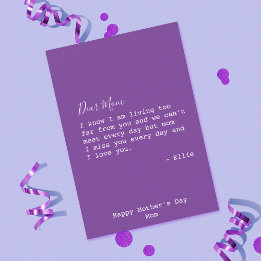 Cartão Dia de as mães bonitinho a perde