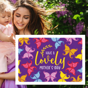 Cartão Dia de as mães bonito da borboleta