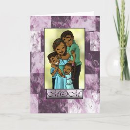 Cartão Dia de as mães da Família Afro-Americana