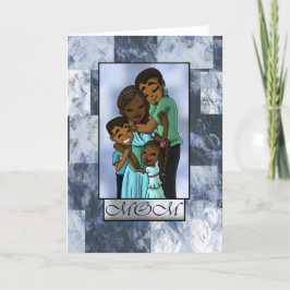 Cartão Dia de as mães da família negra