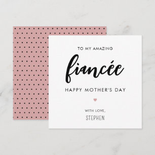 Cartão Dia de as mães da Fiancée Minimalista e Moderna Pe