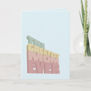 Cartão dia de as mães Da Maior Mãe De 3D