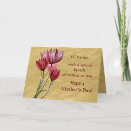 Cartão Dia de as mães da placa de saudação