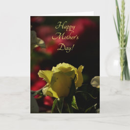 Cartão Dia de as mães de Abertura da Placa Rosa Amarela c