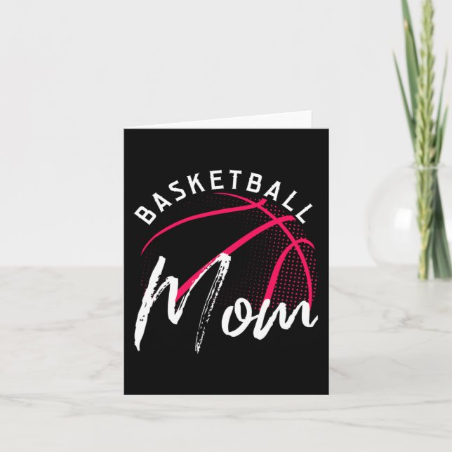 Cartão Dia de as mães de basquete da mãe (Frente)
